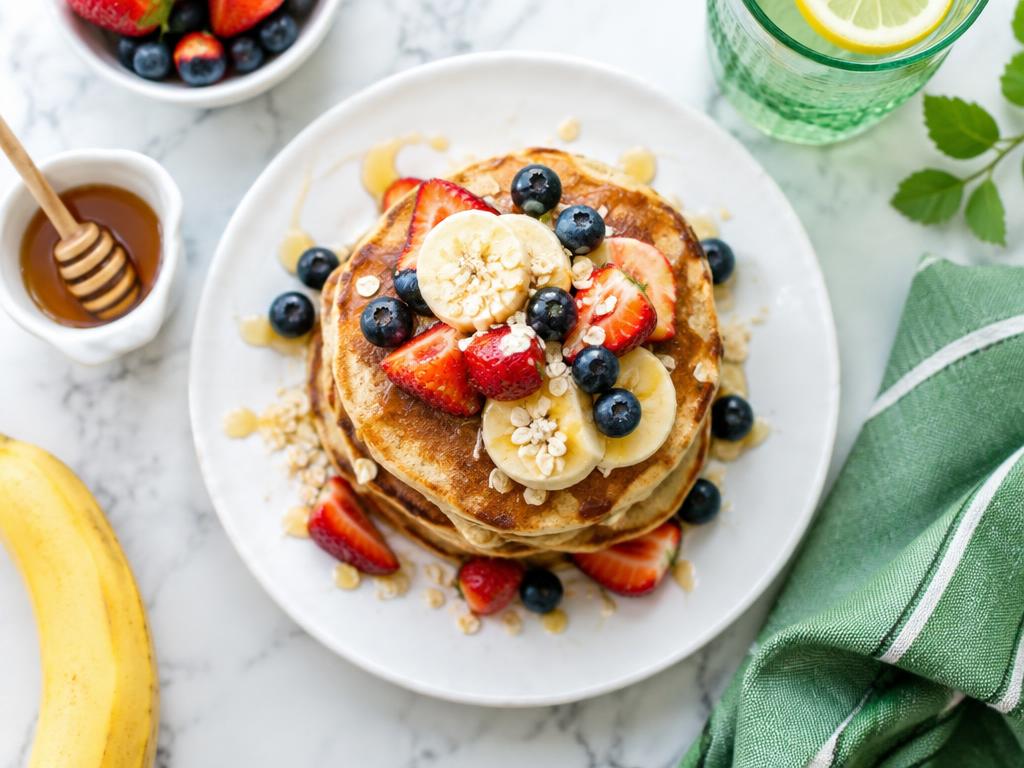 Panqueca de banana e aveia