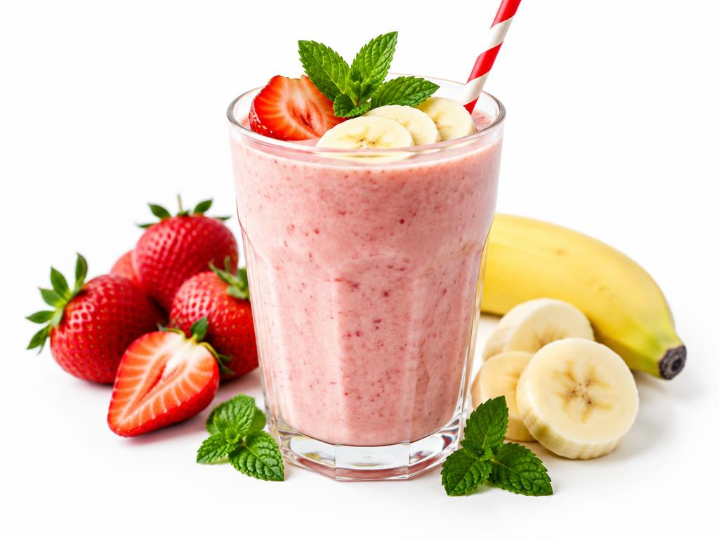 Smoothie de morango e banana